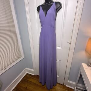 Reformation Wrap Dress Womens Purple 6 Callalily Orchid Maxi Flowy Gown NWT